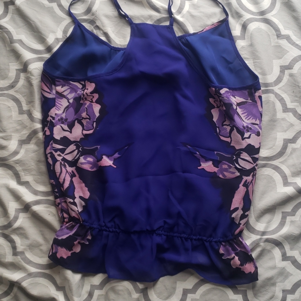 Guess Floral Blue Women's Sleeveless Cami - Picture 2 of 4